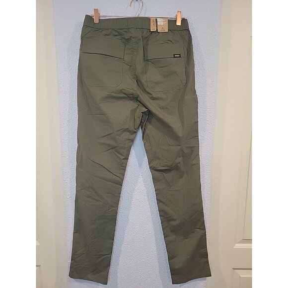 NWT prAna Olive Green Pants Tapered Regula Women’s Size Medium Pull On Hiking - Picture 4 of 8